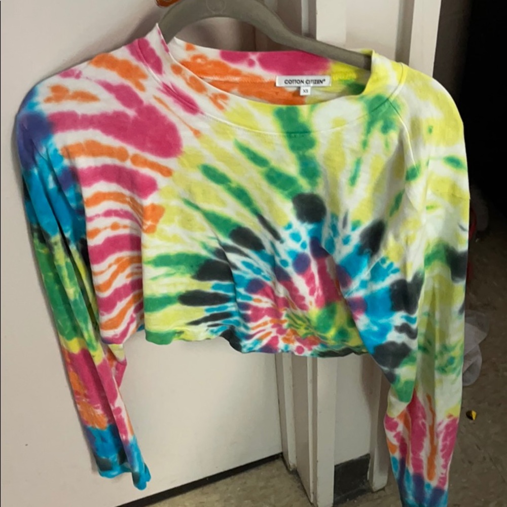 Cotton Citizen Tie Dye cropped shirt